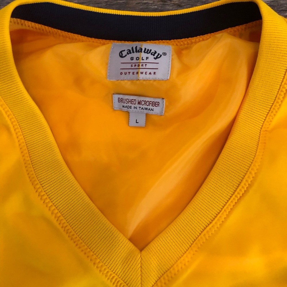 Callaway Golf Outerwear Pullover Windbreaker Yell… - image 3